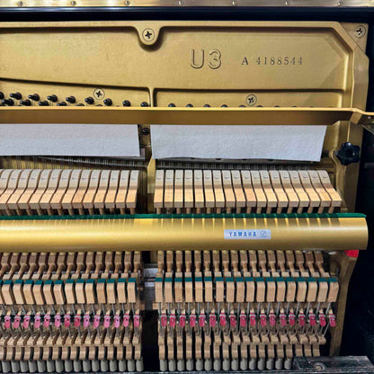 1986 Yamaha U3 52" Polished Black Upright Piano