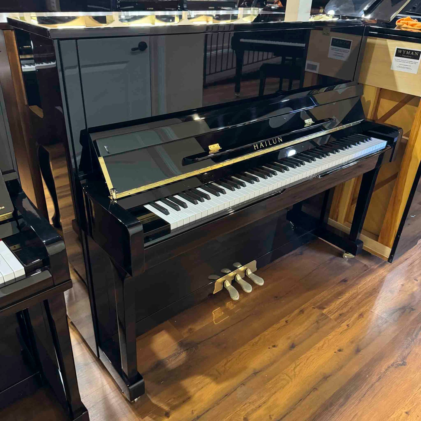 SOLD Hailun 121 48" Polished Black Upright Piano