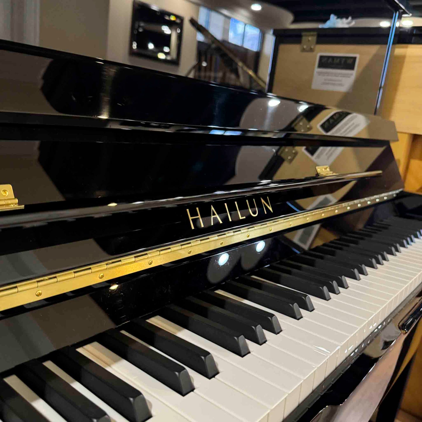 SOLD Hailun 121 48" Polished Black Upright Piano