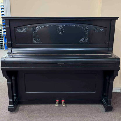 HEIRLOOM RESTORATION 1909 Friedrich Prein 51.5" Polished Black Commissioned Upright Piano