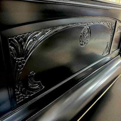 HEIRLOOM RESTORATION 1909 Friedrich Prein 51.5" Polished Black Commissioned Upright Piano