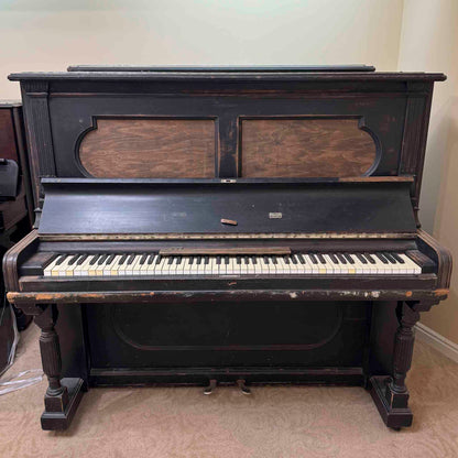 AVAILABLE TO RESTORE: CALL FOR CUSTOM PRICING - 1893 Steinway & Sons 54" Black Upright Piano
