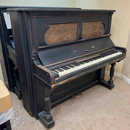 AVAILABLE TO RESTORE: CALL FOR CUSTOM PRICING - 1893 Steinway & Sons 54" Black Upright Piano
