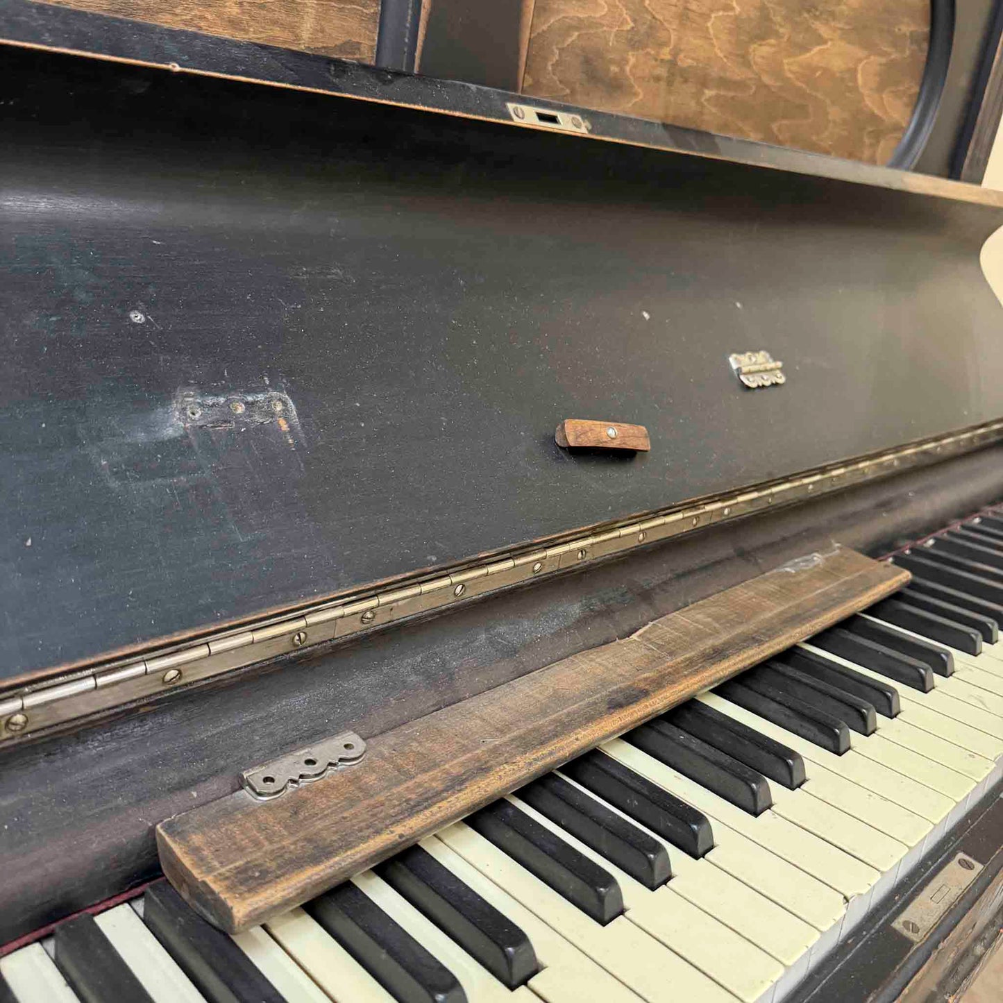 AVAILABLE TO RESTORE: CALL FOR CUSTOM PRICING - 1893 Steinway & Sons 54" Black Upright Piano