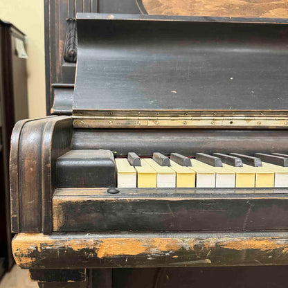 AVAILABLE TO RESTORE: CALL FOR CUSTOM PRICING - 1893 Steinway & Sons 54" Black Upright Piano