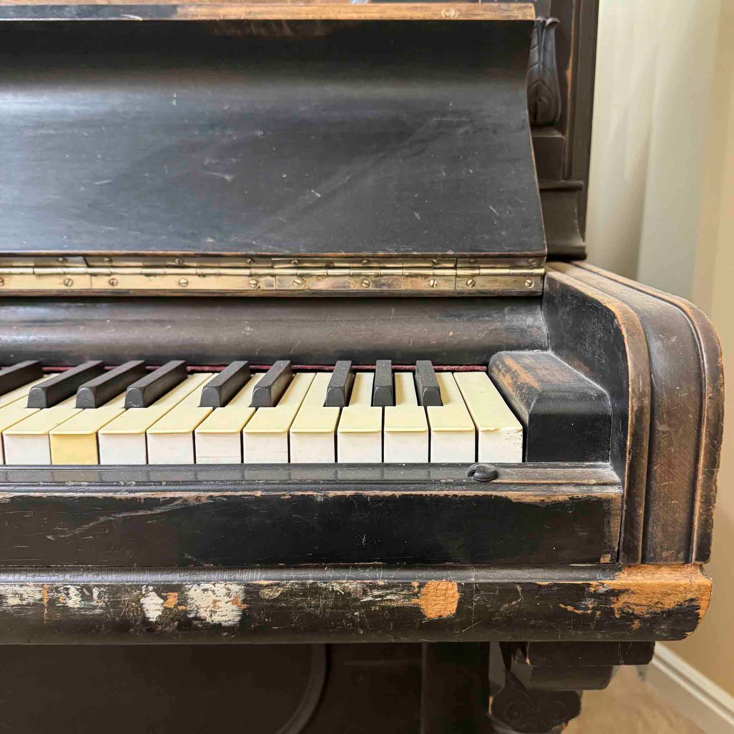 AVAILABLE TO RESTORE: CALL FOR CUSTOM PRICING - 1893 Steinway & Sons 54" Black Upright Piano