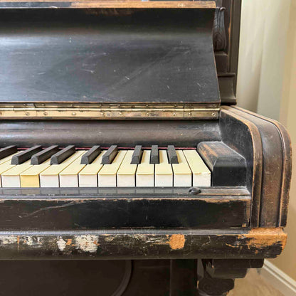 AVAILABLE TO RESTORE: CALL FOR CUSTOM PRICING - 1893 Steinway & Sons 54" Black Upright Piano