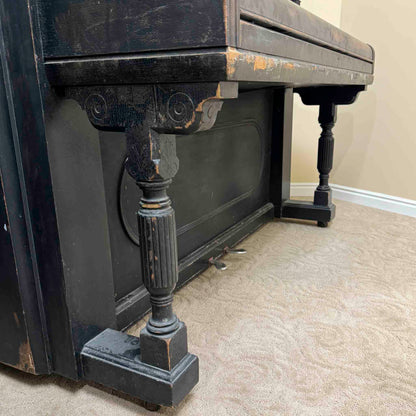 AVAILABLE TO RESTORE: CALL FOR CUSTOM PRICING - 1893 Steinway & Sons 54" Black Upright Piano