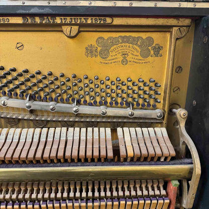 AVAILABLE TO RESTORE: CALL FOR CUSTOM PRICING - 1893 Steinway & Sons 54" Black Upright Piano