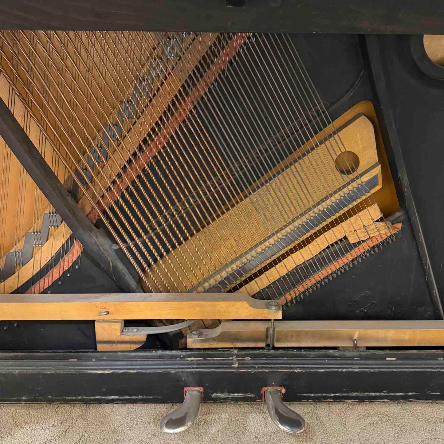 AVAILABLE TO RESTORE: CALL FOR CUSTOM PRICING - 1893 Steinway & Sons 54" Black Upright Piano