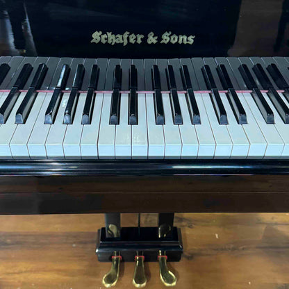 1989 Schafer & Sons SS-51 5'1" Polished Black Baby Grand Piano