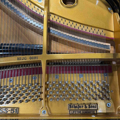 1989 Schafer & Sons SS-51 5'1" Polished Black Baby Grand Piano