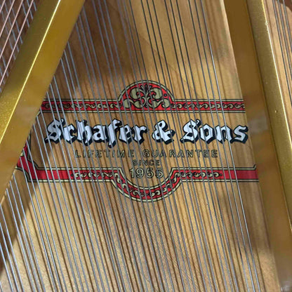 1989 Schafer & Sons SS-51 5'1" Polished Black Baby Grand Piano