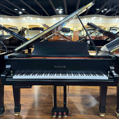 SOLD Hailun 198 6'6" Satin Black Grand Piano With Self-Playing QRS System