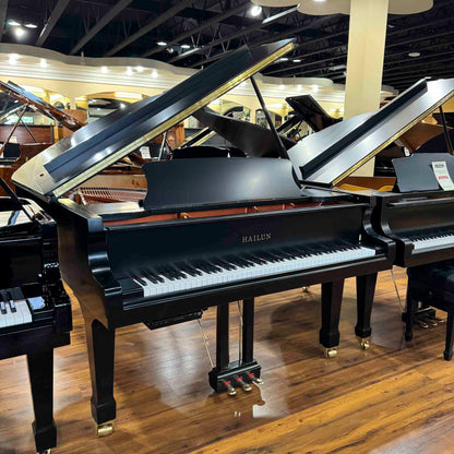 SOLD Hailun 198 6'6" Satin Black Grand Piano With Self-Playing QRS System