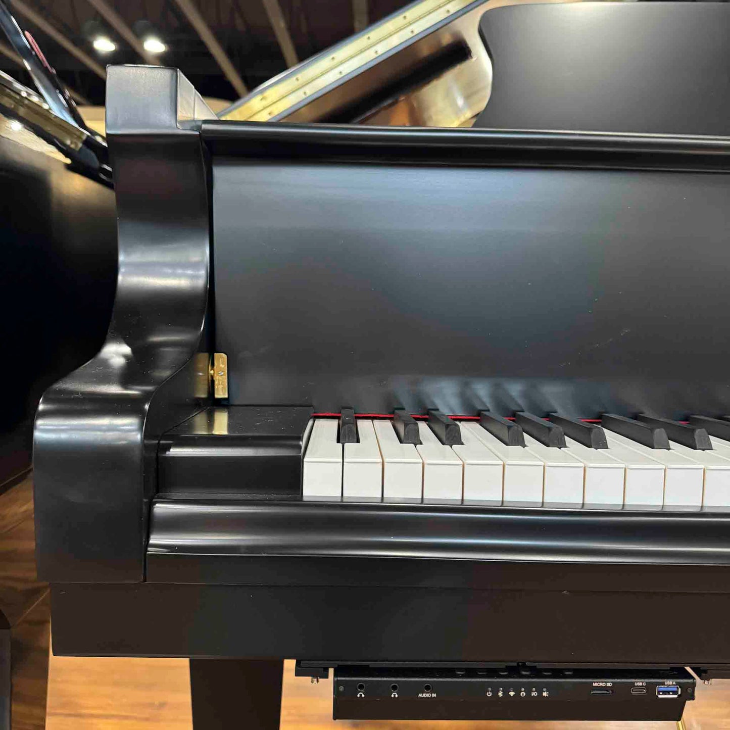 SOLD Hailun 198 6'6" Satin Black Grand Piano With Self-Playing QRS System