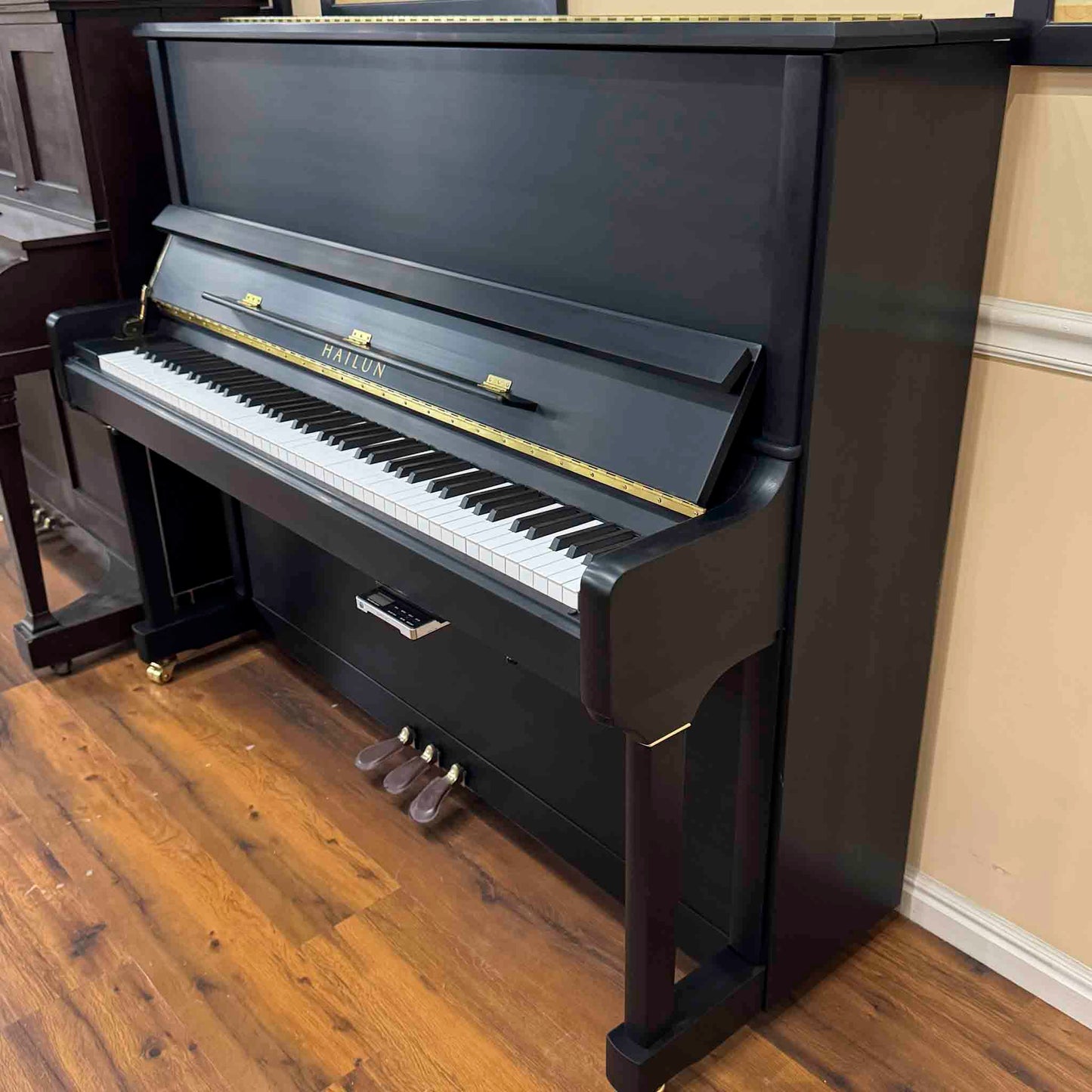 SOLD Hailun 5P 50" Satin Black Silent Play Upright Piano