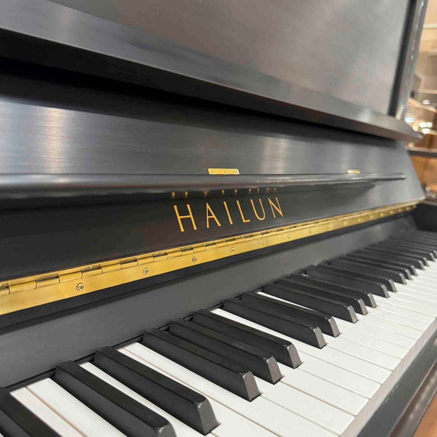SOLD Hailun 5P 50" Satin Black Silent Play Upright Piano