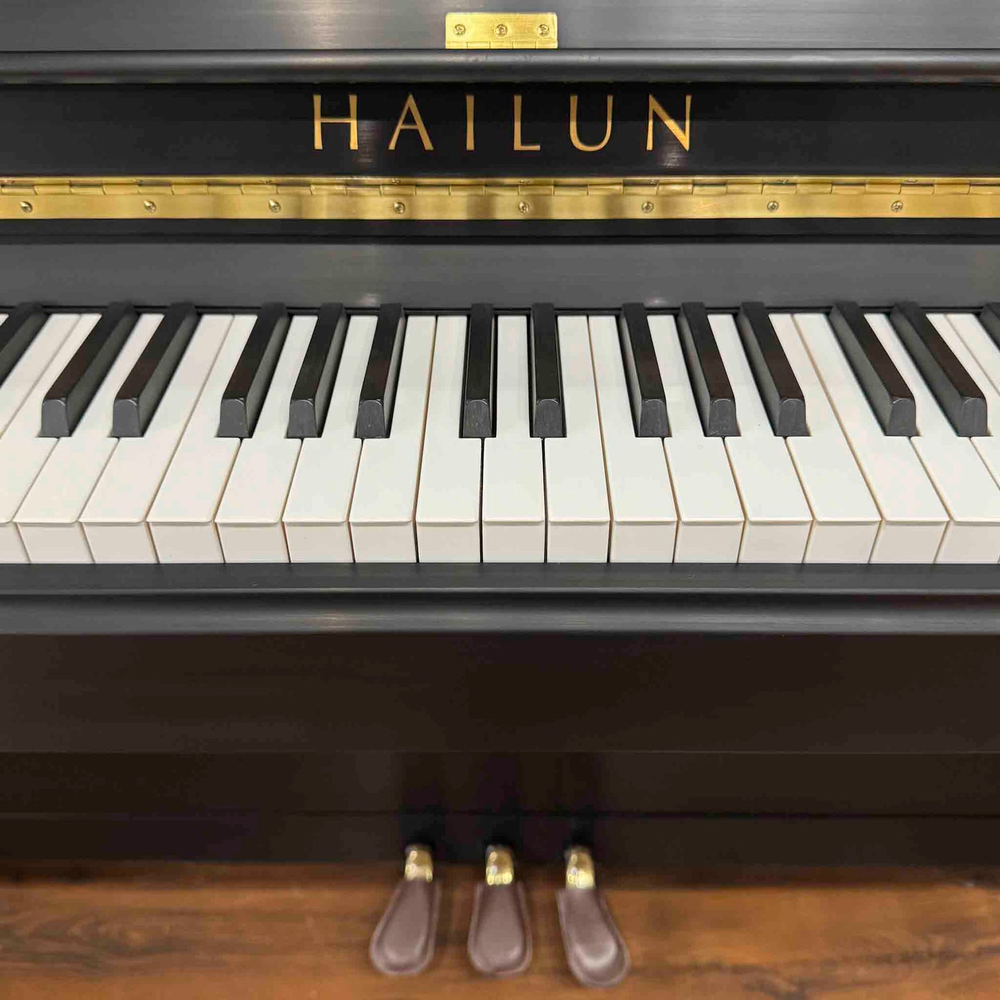 SOLD Hailun 5P 50" Satin Black Silent Play Upright Piano