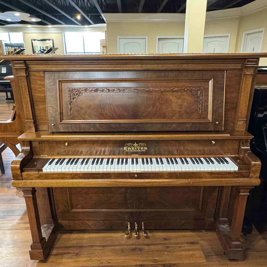 1919 Kreiter 57" Wood Finish Upright Piano