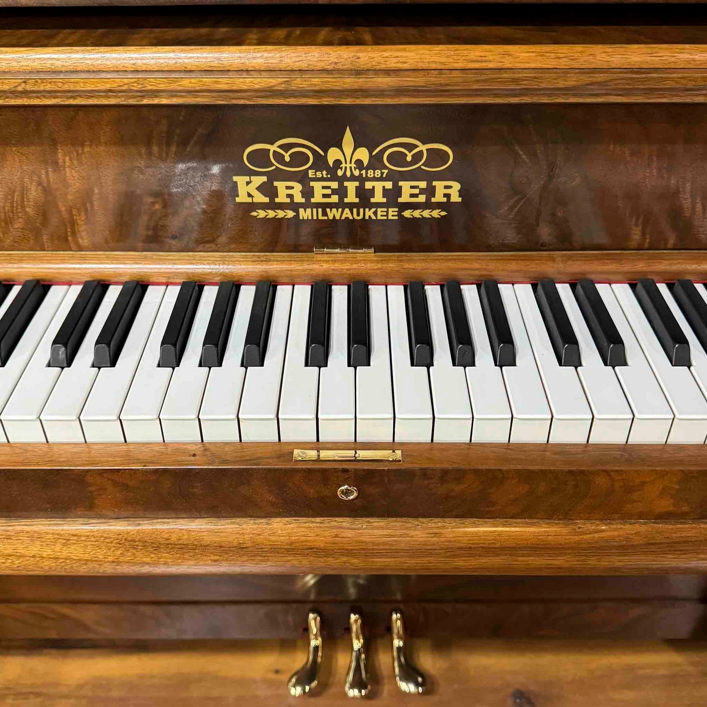 1919 Kreiter 57" Wood Finish Upright Piano