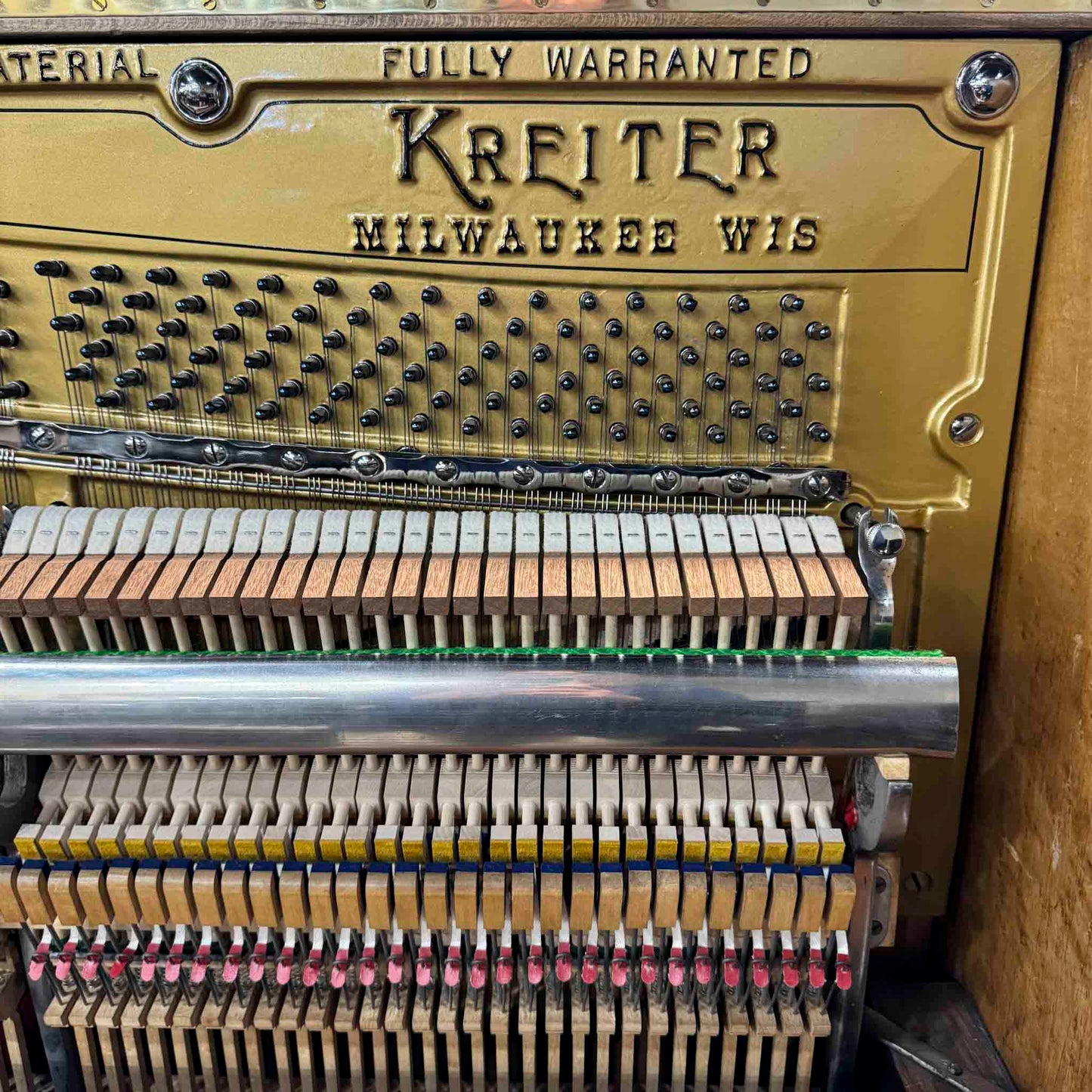 1919 Kreiter 57" Wood Finish Upright Piano