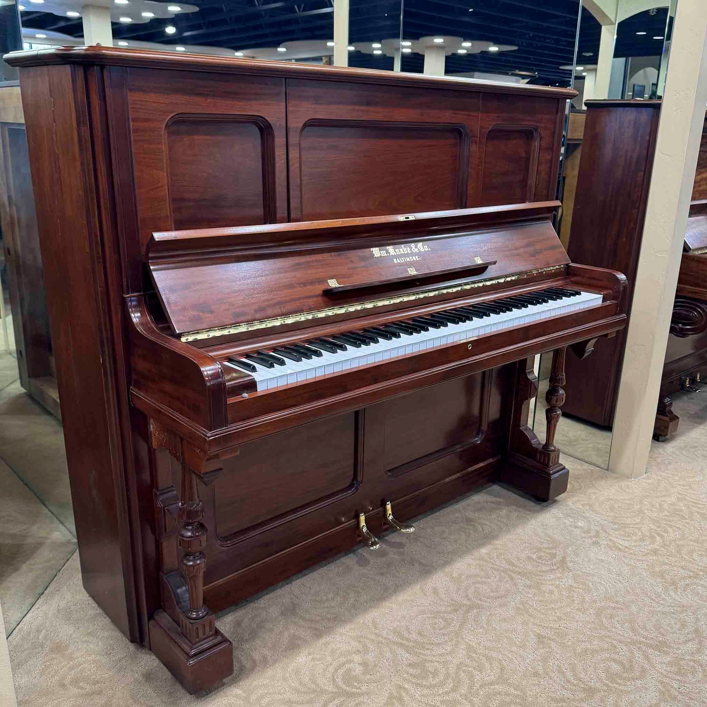 1900 Knabe 54" Wood Finish Upright Piano