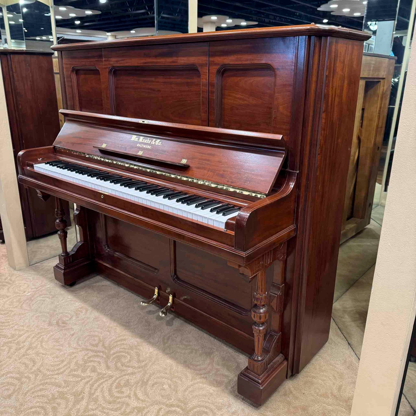 1900 Knabe 54" Wood Finish Upright Piano