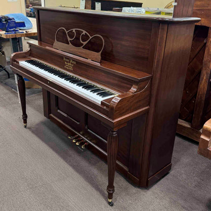 HEIRLOOM RESTORATION 1896 Crown 57" Wood Finish Commissioned Upright Piano