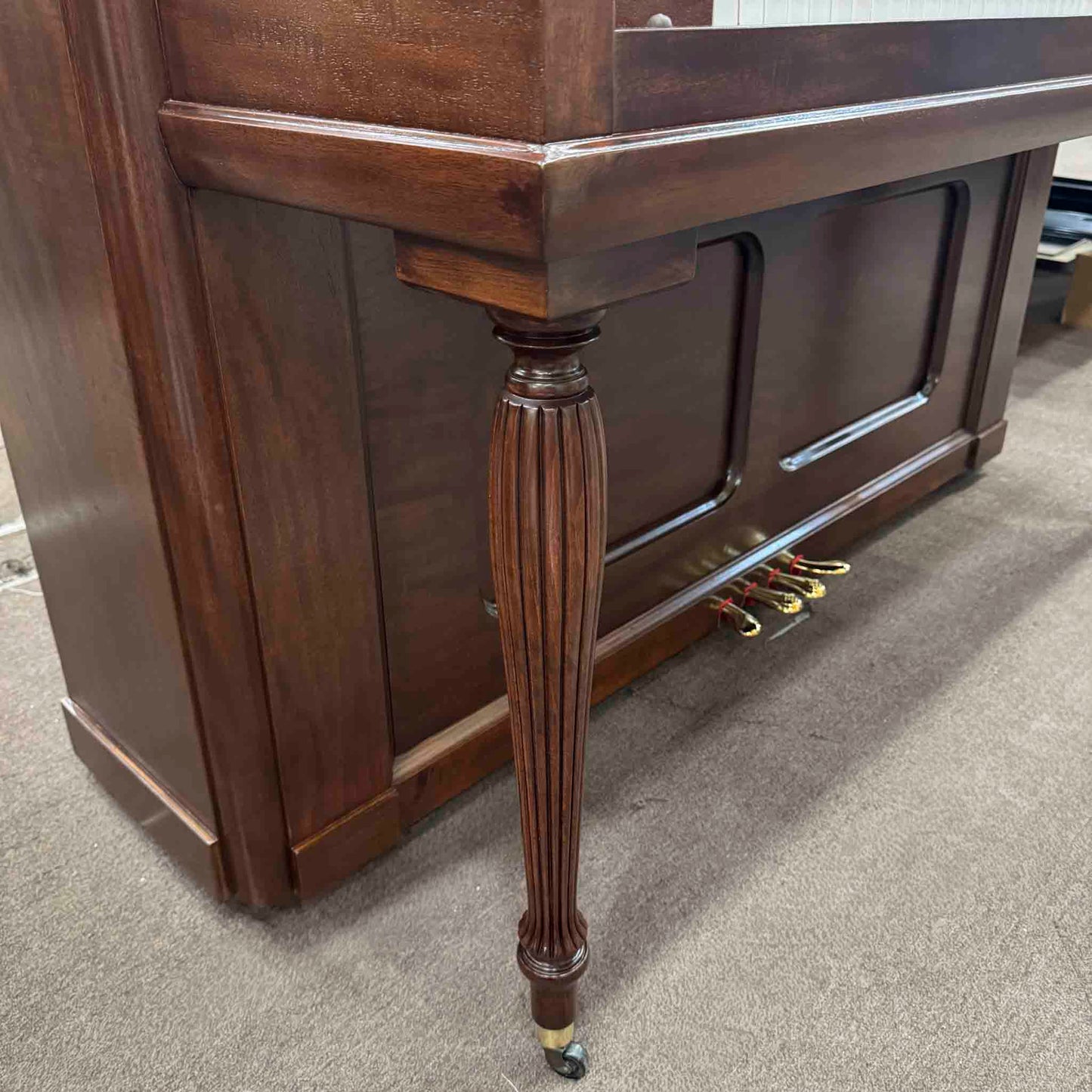 HEIRLOOM RESTORATION 1896 Crown 57" Wood Finish Commissioned Upright Piano