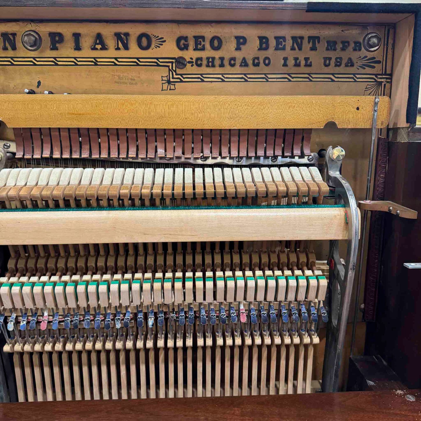 HEIRLOOM RESTORATION 1896 Crown 57" Wood Finish Commissioned Upright Piano