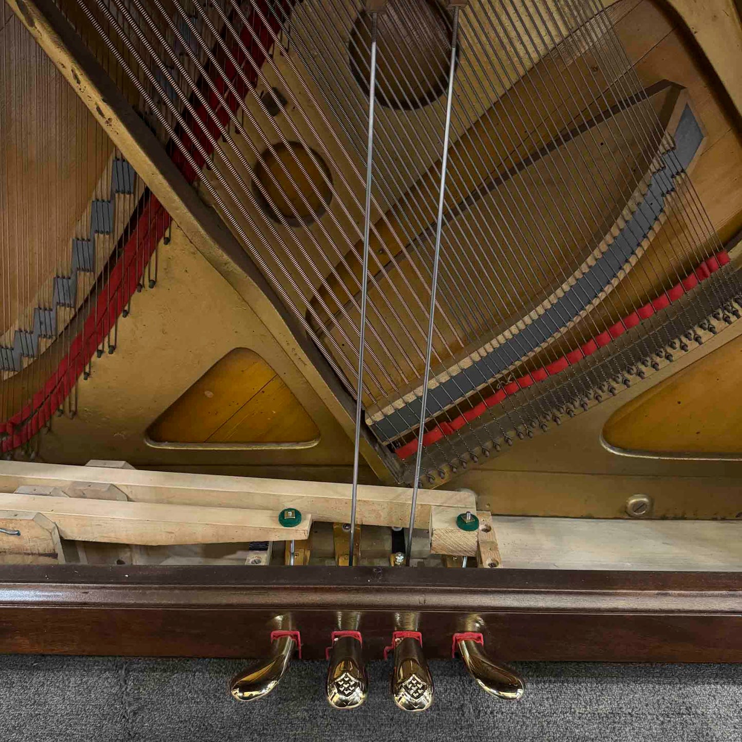 HEIRLOOM RESTORATION 1896 Crown 57" Wood Finish Commissioned Upright Piano
