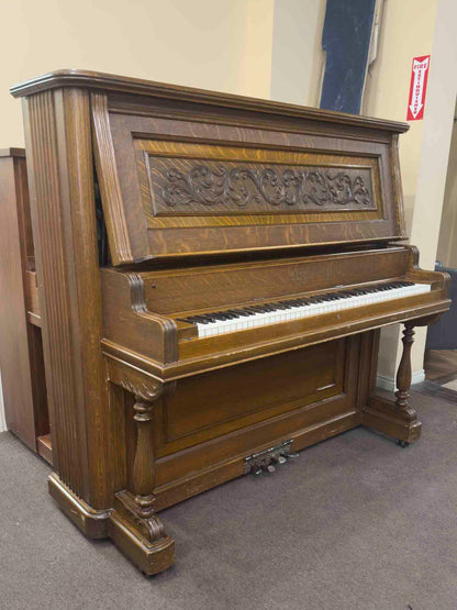 CURRENT SHOP WORK 1907 Crown 58" Wood Finish Commissioned Upright Piano