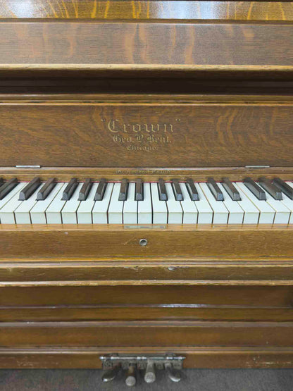 CURRENT SHOP WORK 1907 Crown 58" Wood Finish Commissioned Upright Piano
