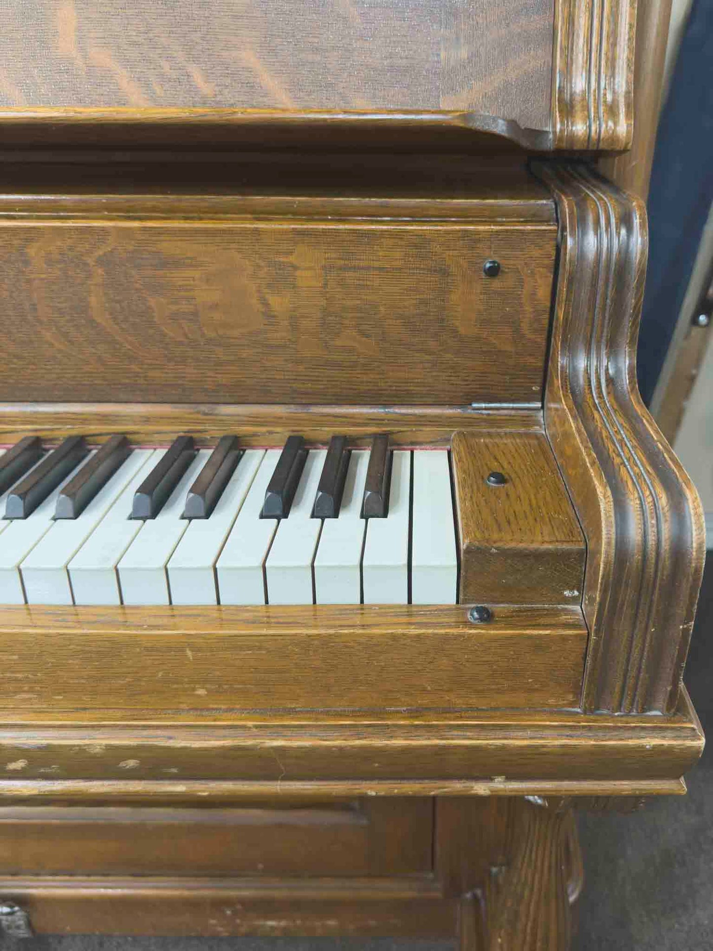 CURRENT SHOP WORK 1907 Crown 58" Wood Finish Commissioned Upright Piano