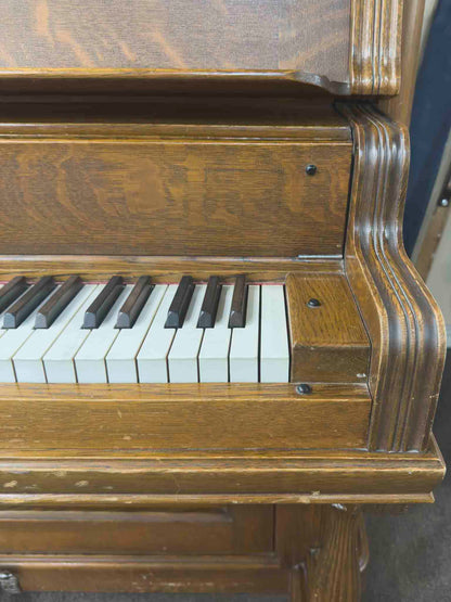 CURRENT SHOP WORK 1907 Crown 58" Wood Finish Commissioned Upright Piano