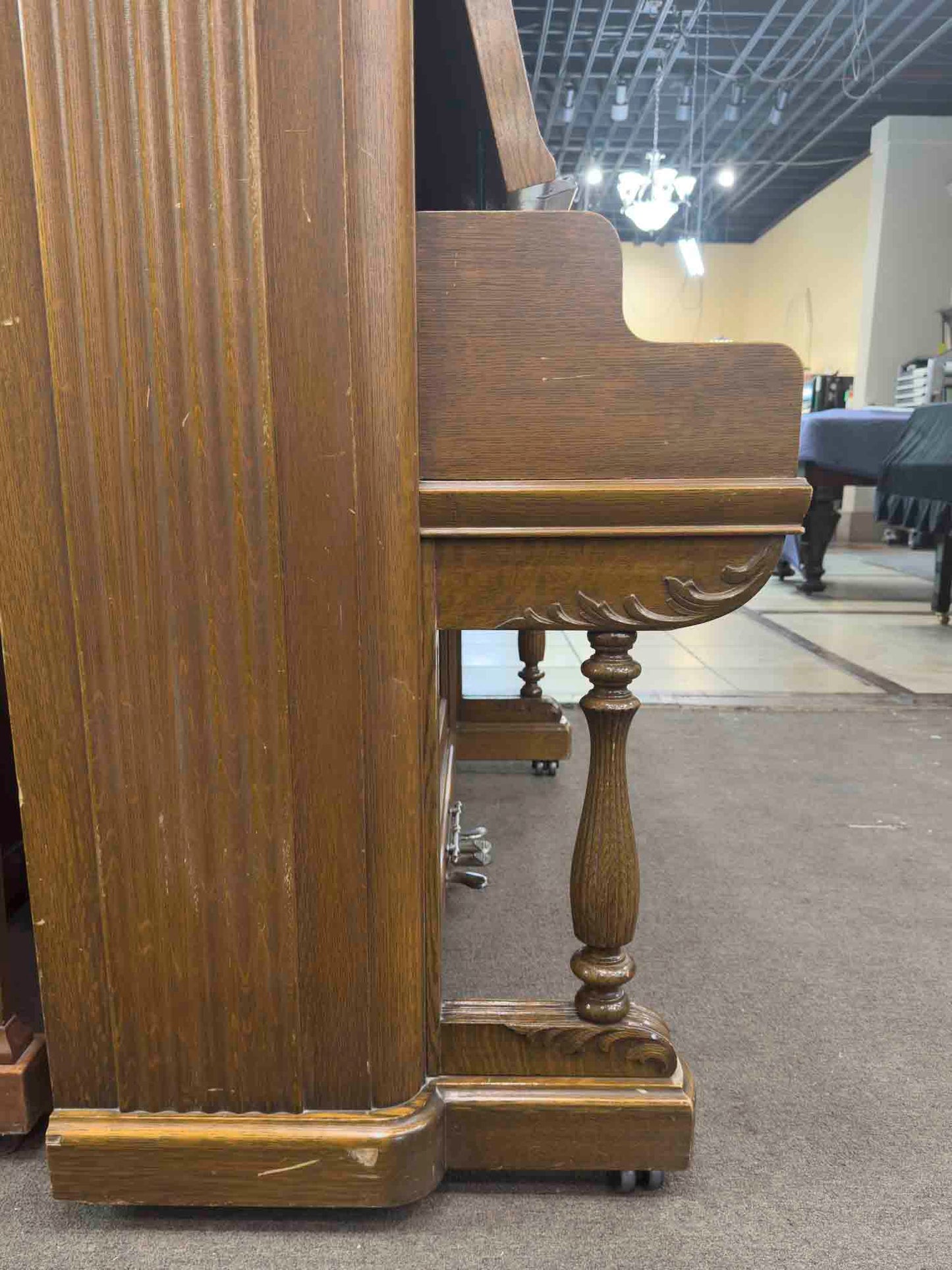 CURRENT SHOP WORK 1907 Crown 58" Wood Finish Commissioned Upright Piano