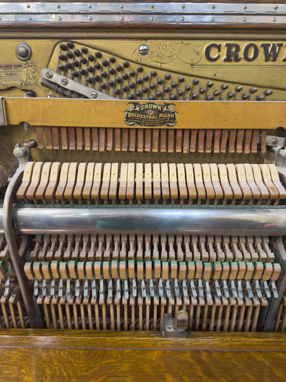 CURRENT SHOP WORK 1907 Crown 58" Wood Finish Commissioned Upright Piano