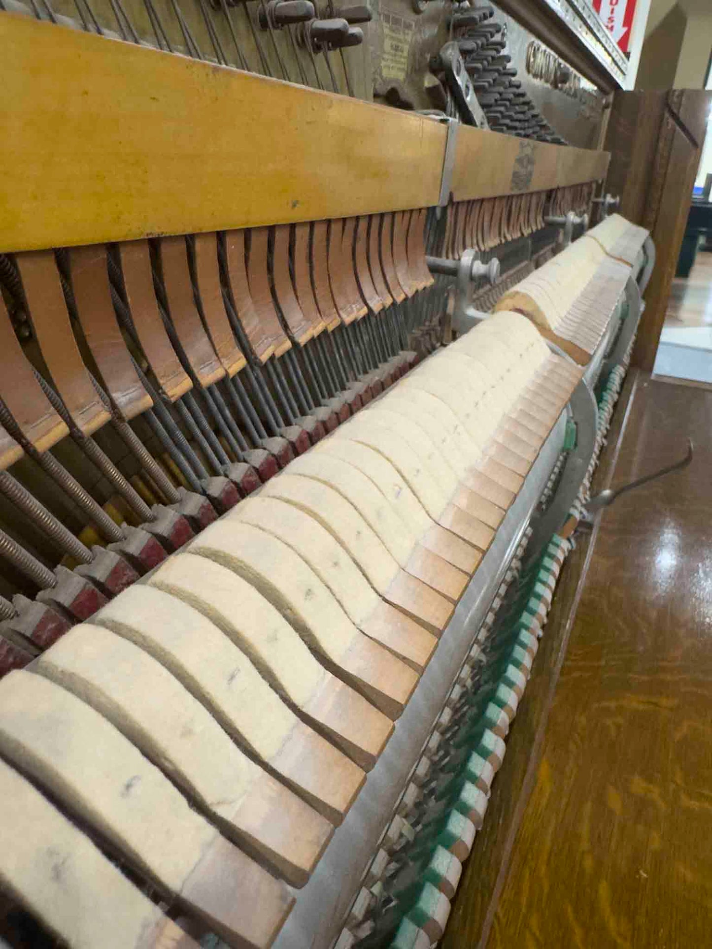CURRENT SHOP WORK 1907 Crown 58" Wood Finish Commissioned Upright Piano