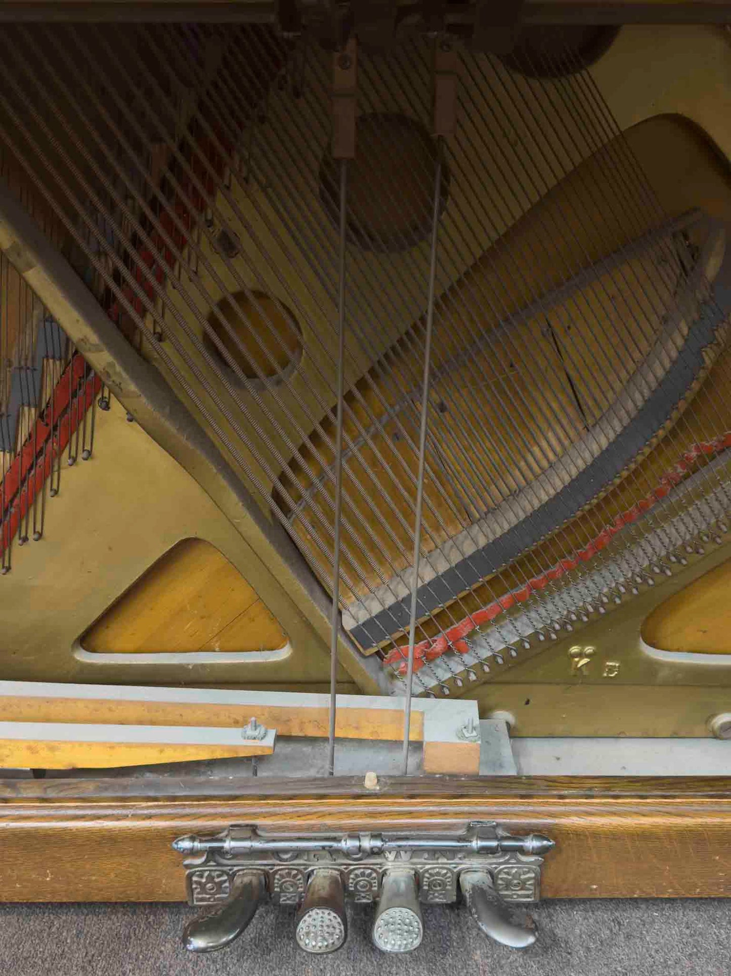 CURRENT SHOP WORK 1907 Crown 58" Wood Finish Commissioned Upright Piano