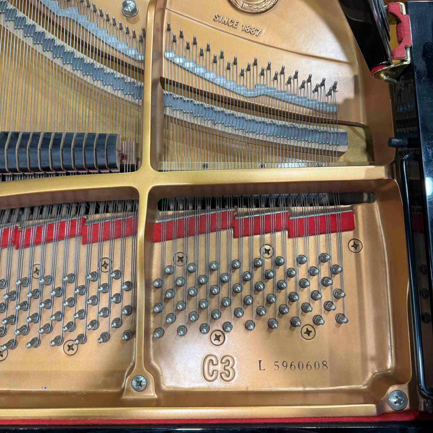 CURRENT SHOP WORK 2001 Yamaha C3 6'1" Polished Black Commissioned Grand Piano with Self-Playing QRS System