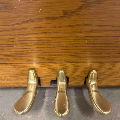 CURRENT SHOP WORK 1963 Kawai 508 Decorator 44" Oak Finish Commissioned Console Piano