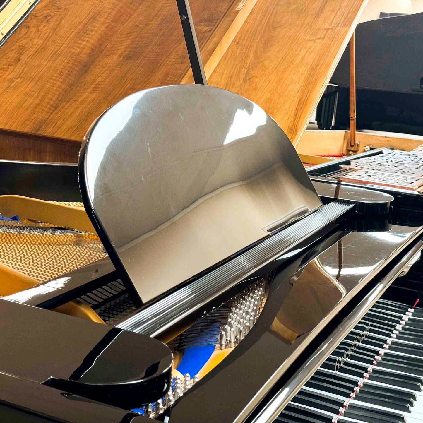 1860 Grotrian Steinweg 7' Polished Black Grand Piano with QRS Self Playing System