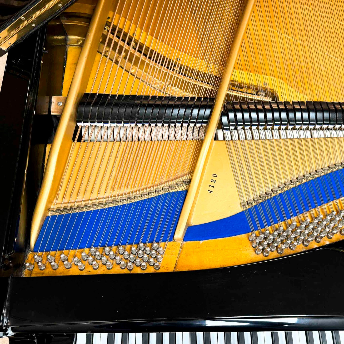 1860 Grotrian Steinweg 7' Polished Black Grand Piano with QRS Self Playing System