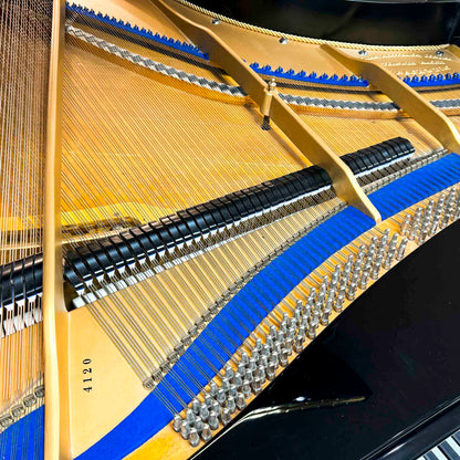 1860 Grotrian Steinweg 7' Polished Black Grand Piano with QRS Self Playing System