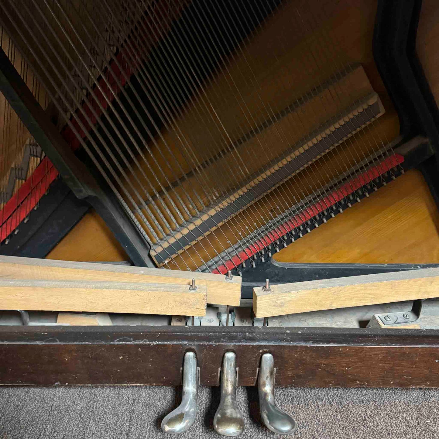 CURRENT SHOP WORK 1904 Clarendon 55" Wood Finish Upright Piano