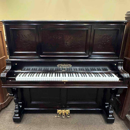 HEIRLOOM RESTORATION 1890 Emerson 58" Wood Finish Commissioned Upright Piano