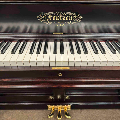 HEIRLOOM RESTORATION 1890 Emerson 58" Wood Finish Commissioned Upright Piano