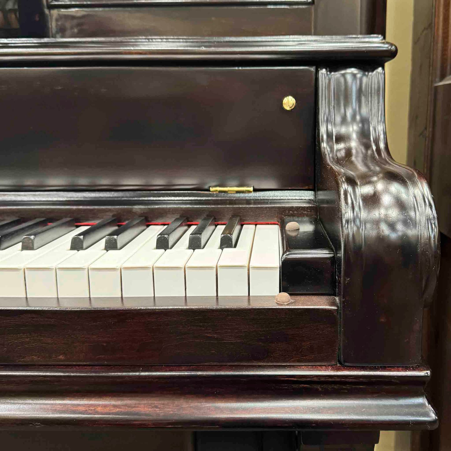 HEIRLOOM RESTORATION 1890 Emerson 58" Wood Finish Commissioned Upright Piano