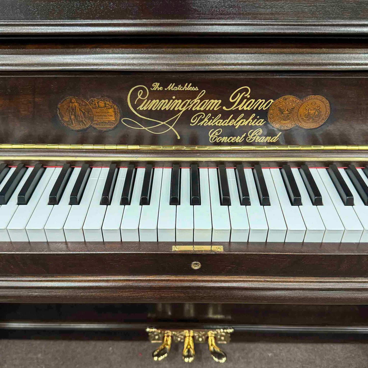 HEIRLOOM RESTORATION 1901 Cunningham 56" Commissioned Upright Piano